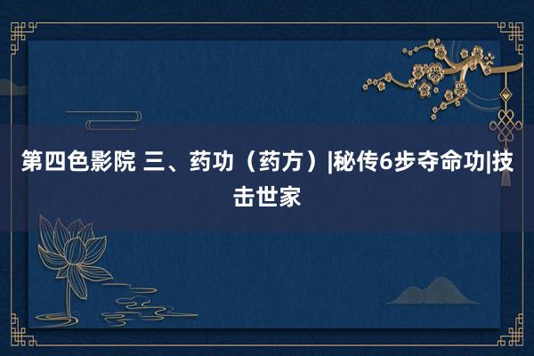 第四色影院 三、药功(药方)|秘传6步夺命功|技击世家