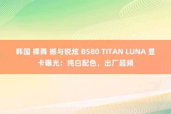 韩国 裸舞 撼与锐炫 B580 TITAN LUNA 显卡曝光：纯白配色，出厂超频