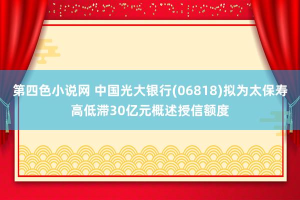 第四色小说网 中国光大银行(06818)拟为太保寿高低滞30亿元概述授信额度
