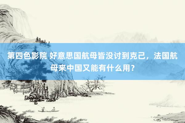 第四色影院 好意思国航母皆没讨到克己，法国航母来中国又能有什么用？