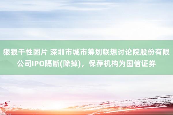狠狠干性图片 深圳市城市筹划联想讨论院股份有限公司IPO隔断(除掉)，保荐机构为国信证券