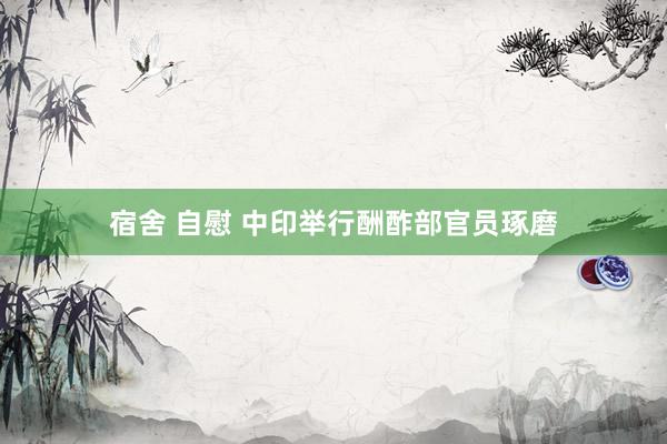 宿舍 自慰 中印举行酬酢部官员琢磨