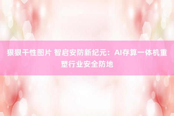 狠狠干性图片 智启安防新纪元：AI存算一体机重塑行业安全防地