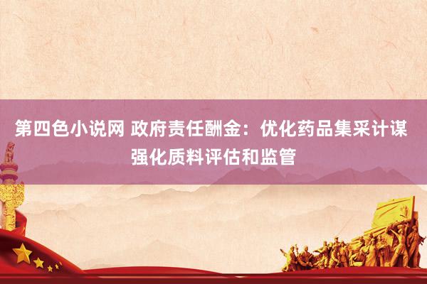 第四色小说网 政府责任酬金：优化药品集采计谋 强化质料评估和监管