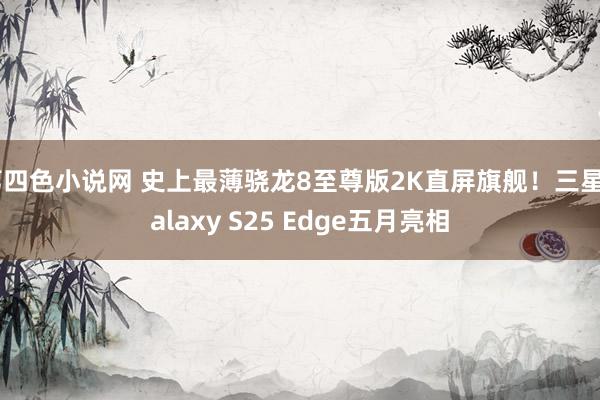 第四色小说网 史上最薄骁龙8至尊版2K直屏旗舰！三星Galaxy S25 Edge五月亮相