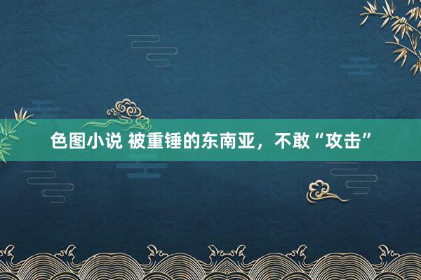 色图小说 被重锤的东南亚，不敢“攻击”