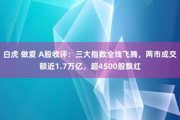 白虎 做爱 A股收评：三大指数全线飞腾，两市成交额近1.7万亿，超4500股飘红