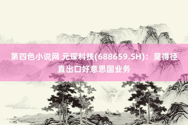 第四色小说网 元琛科技(688659.SH)：莫得径直出口好意思国业务