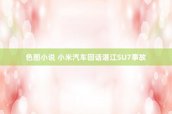 色图小说 小米汽车回话湛江SU7事故