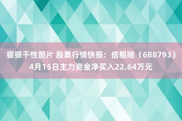 狠狠干性图片 股票行情快报：倍粗陋（688793）4月15日主力资金净买入22.64万元