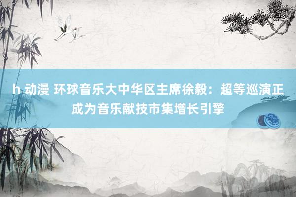 h 动漫 环球音乐大中华区主席徐毅：超等巡演正成为音乐献技市集增长引擎