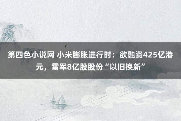 第四色小说网 小米膨胀进行时：欲融资425亿港元，雷军8亿股股份“以旧换新”