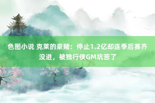 色图小说 克莱的豪赌：停止1.2亿却连季后赛齐没进，被独行侠GM坑苦了