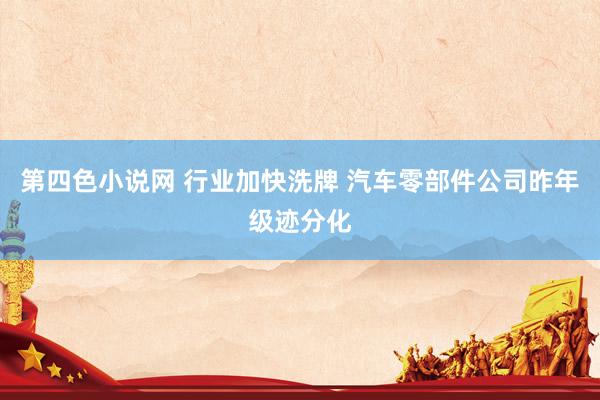 第四色小说网 行业加快洗牌 汽车零部件公司昨年级迹分化