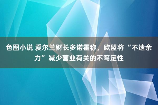 色图小说 爱尔兰财长多诺霍称，欧盟将 “不遗余力” 减少营业有关的不笃定性
