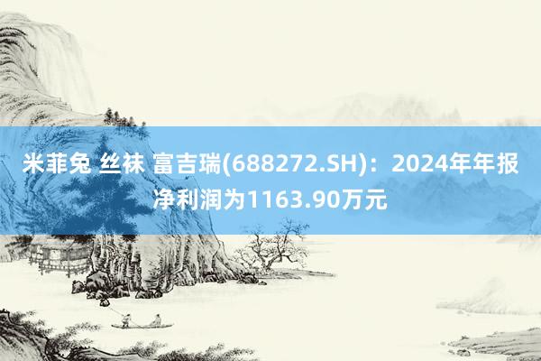 米菲兔 丝袜 富吉瑞(688272.SH)：2024年年报净利润为1163.90万元